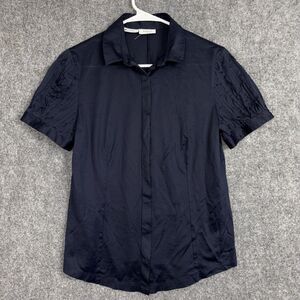 AKRIS Punto Top Blouse  Womens Size XS Blue Button Business Casual date Party